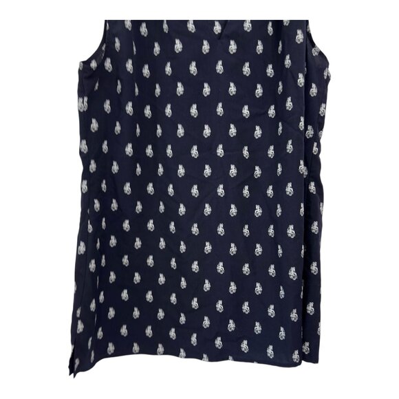 Cabi Womens Black Sleeveless V-Neck Top With White Floral Pattern Size S - Picture 7 of 11